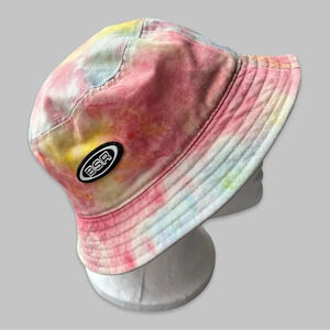 By Samii  Ryan Blue Pink Yellow Tie Dye Bucket Hat